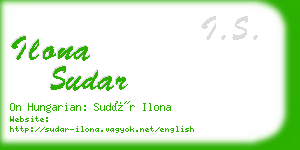 ilona sudar business card